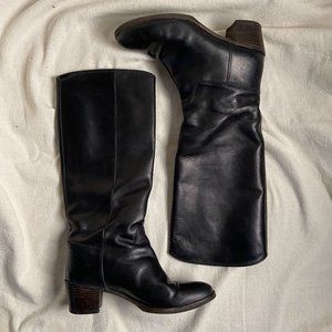 A.P.C. Tall Black Boots with 2" Heel